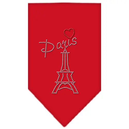 Paris Rhinestone Bandana Red Small Default Title