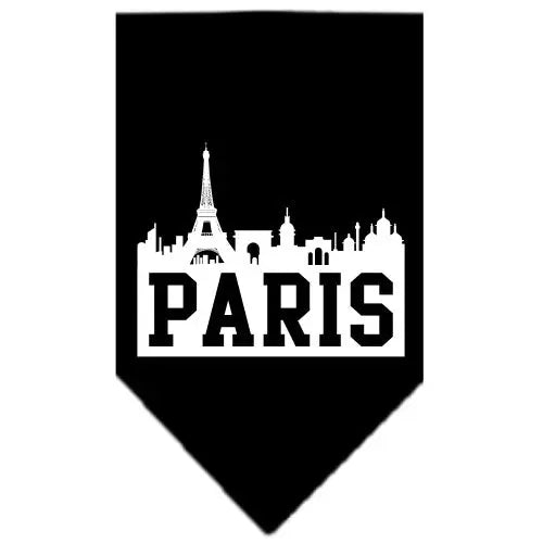 Paris Skyline Screen Print Bandana Black Small Default Title