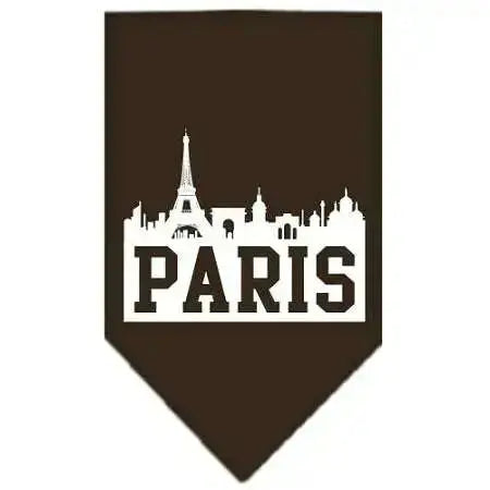 Paris-Skyline-Screen-Print-Bandana-Cocoa-Small-GreatEagleInc-319140138