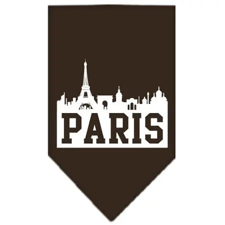 Paris Skyline Screen Print Bandana Cocoa Small Default Title