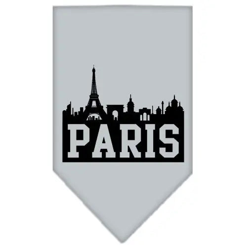 Paris Skyline Screen Print Bandana Grey Large Default Title