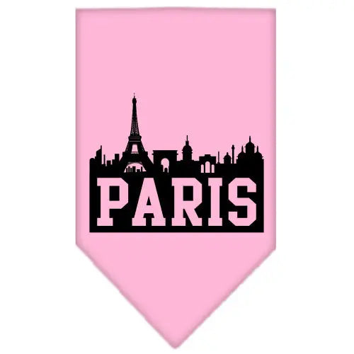 Paris Skyline Screen Print Bandana Light Pink Small Default Title