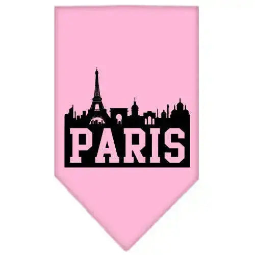 Paris-Skyline-Screen-Print-Bandana-Light-Pink-Small-GreatEagleInc-319139771