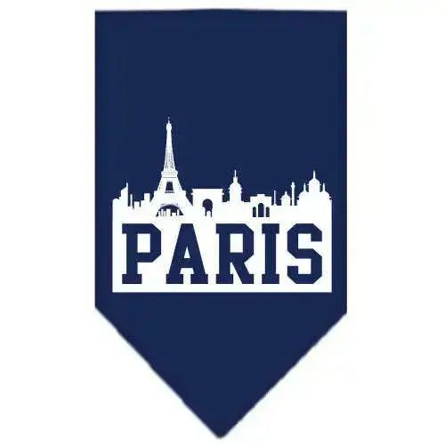 Paris-Skyline-Screen-Print-Bandana-Navy-Blue-Small-GreatEagleInc-319139654