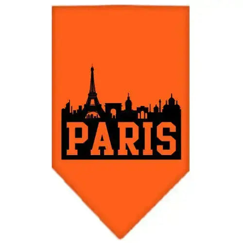 Paris-Skyline-Screen-Print-Bandana-Orange-Small-GreatEagleInc-319139539