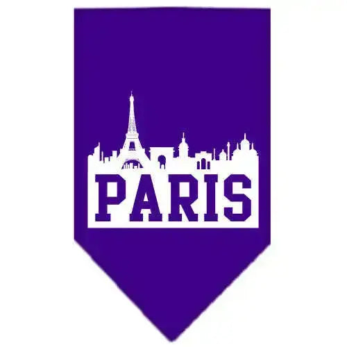 Paris-Skyline-Screen-Print-Bandana-Purple-Large-GreatEagleInc-319140868