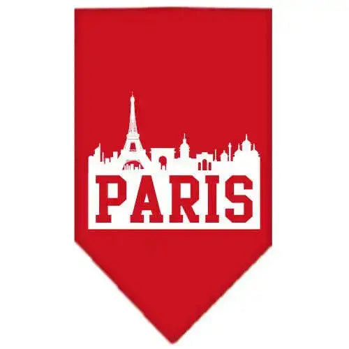 Paris-Skyline-Screen-Print-Bandana-Red-Small-GreatEagleInc-319139325