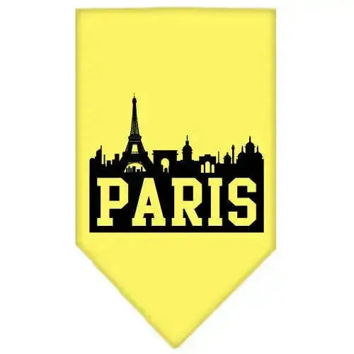 Paris-Skyline-Screen-Print-Bandana-Yellow-Small-GreatEagleInc-319139072