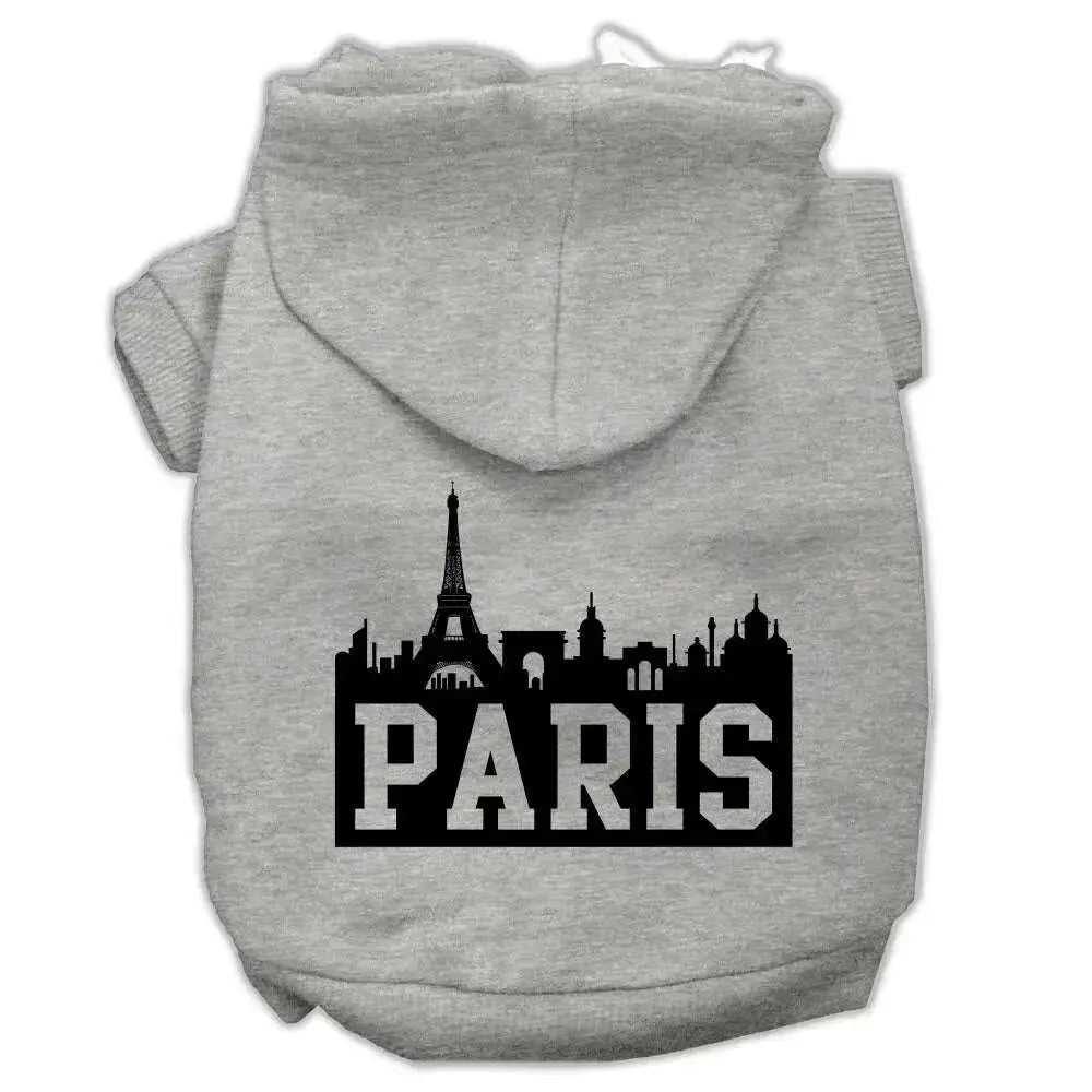 Paris-Skyline-Screen-Print-Pet-Hoodies-Grey-Size-Xxl-GreatEagleInc-319753912