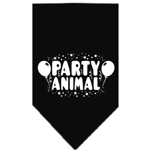 Party Animal Screen Print Bandana Black Small Default Title