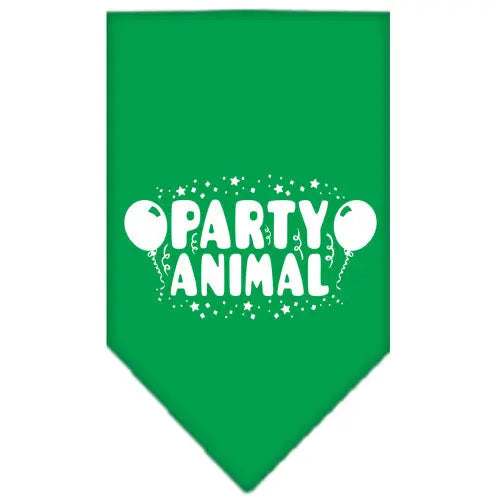 Party Animal Screen Print Bandana Emerald Green Large Default Title