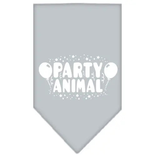 Party Animal Screen Print Bandana Grey Large Default Title
