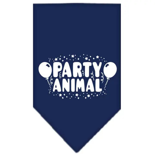 Party Animal Screen Print Bandana Navy Blue Large Default Title