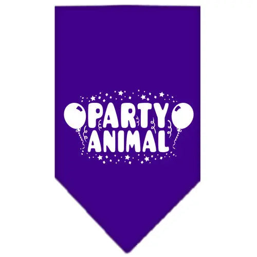 Party Animal Screen Print Bandana Purple Large Default Title