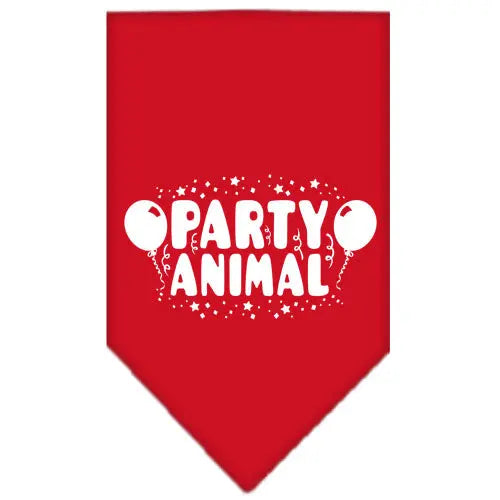 Party Animal Screen Print Bandana Red Large Default Title