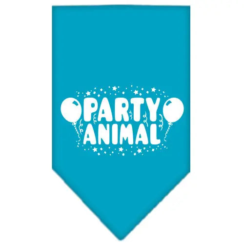 Party Animal Screen Print Bandana Turquoise Large Default Title