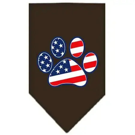 Patriotic-Paw-Screen-Print-Bandana-Cocoa-Small-GreatEagleInc-319153555