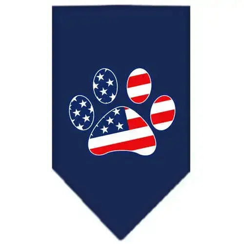 Patriotic-Paw-Screen-Print-Bandana-Navy-Blue-Large-GreatEagleInc-319154258