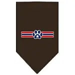 Patriotic Star Paw Screen Print Bandana Cocoa Large Default Title