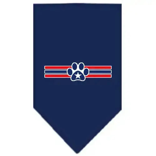 Patriotic-Star-Paw-Screen-Print-Bandana-Navy-Blue-Large-GreatEagleInc-319151687
