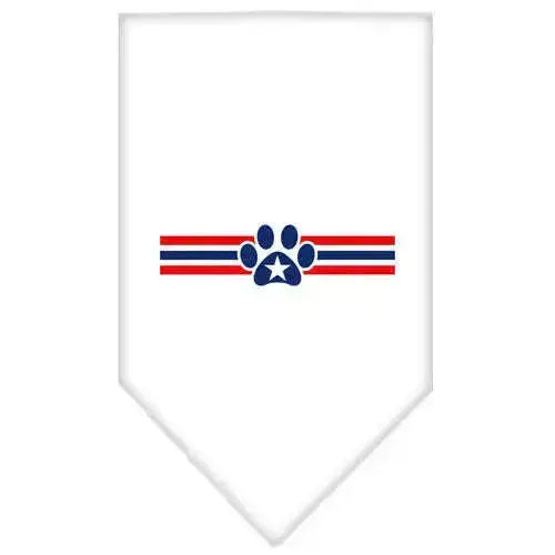 Patriotic-Star-Paw-Screen-Print-Bandana-White-Large-GreatEagleInc-319151194