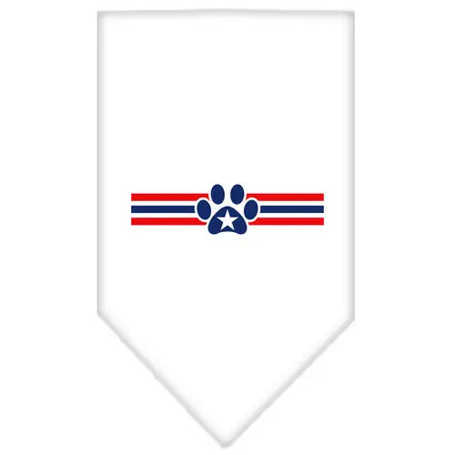 Patriotic Star Paw Screen Print Bandana White Small Default Title