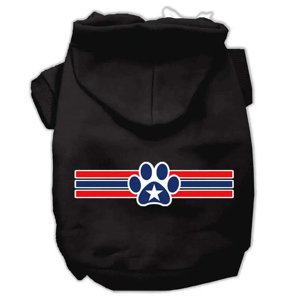 Patriotic-Star-Paw-Screen-Print-Pet-Hoodies-Black-Size-Xxxl-GreatEagleInc-333723798