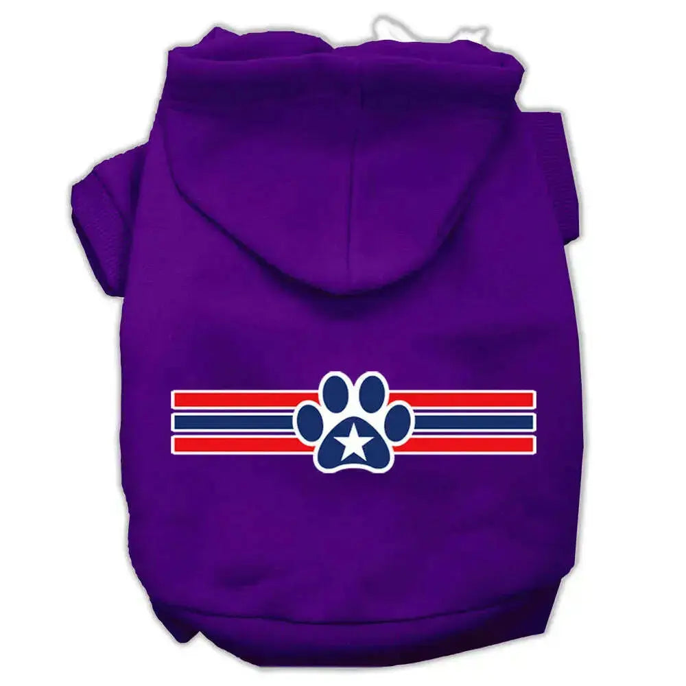 Patriotic-Star-Paw-Screen-Print-Pet-Hoodies-Purple-Size-Xs-GreatEagleInc-333724357
