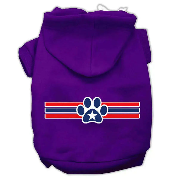Patriotic-Star-Paw-Screen-Print-Pet-Hoodies-Purple-Size-Xxl-GreatEagleInc-333723885