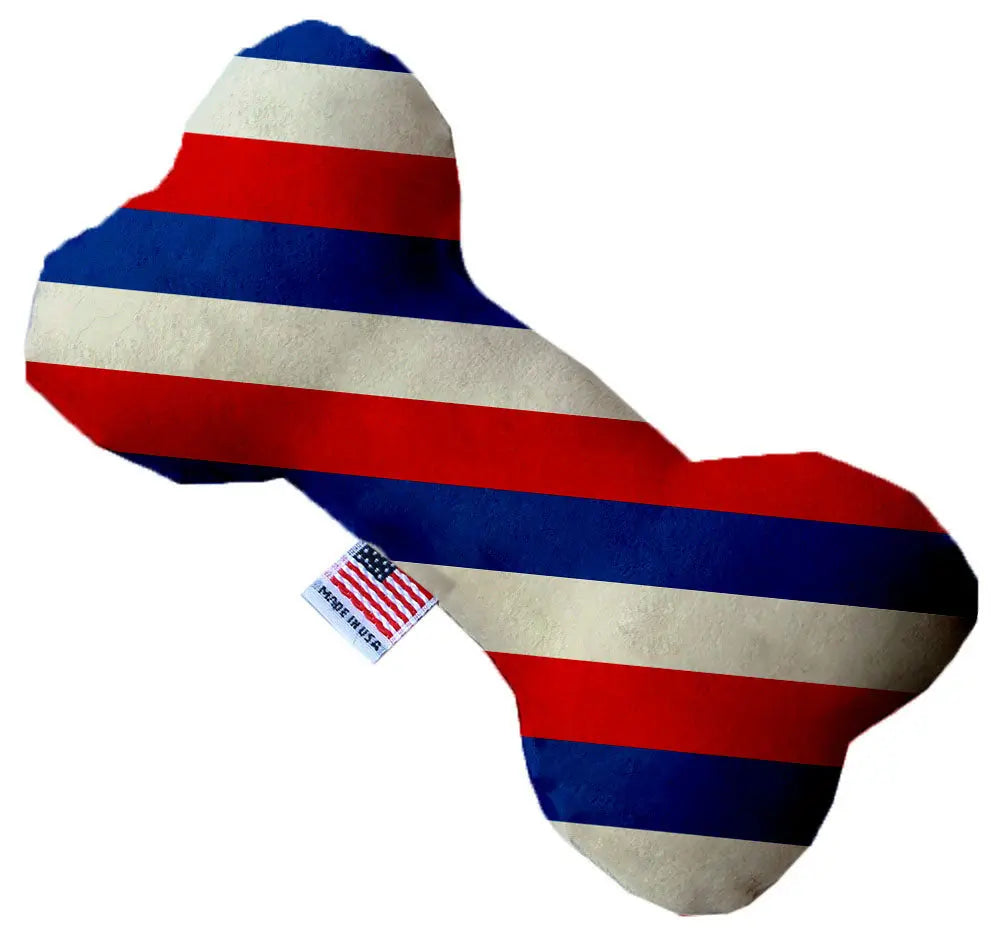 Patriotic Stripes 10 Inch Bone Dog Toy Default Title