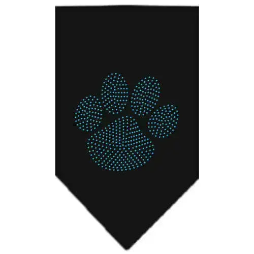 Paw-Blue-Rhinestone-Bandana-Black-Large-GreatEagleInc-319129792