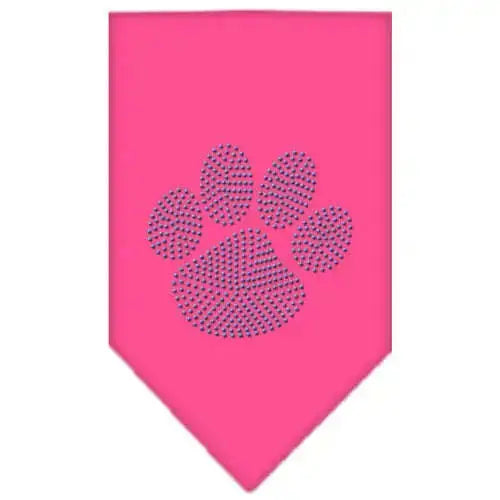 Paw-Blue-Rhinestone-Bandana-Bright-Pink-Small-GreatEagleInc-319128378