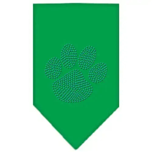 Paw-Blue-Rhinestone-Bandana-Emerald-Green-Small-GreatEagleInc-319128134