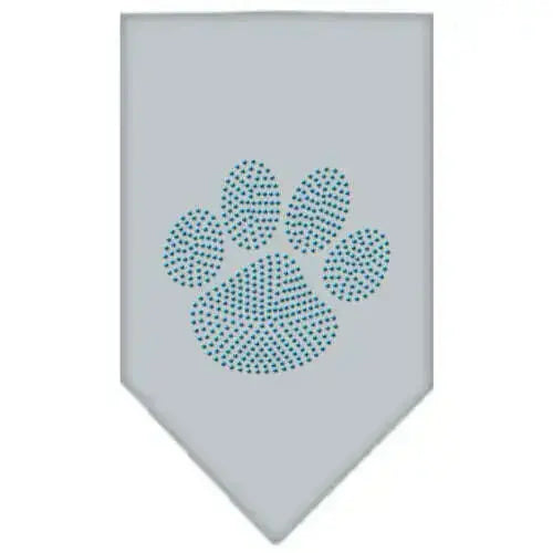 Paw-Blue-Rhinestone-Bandana-Grey-Large-GreatEagleInc-319129317