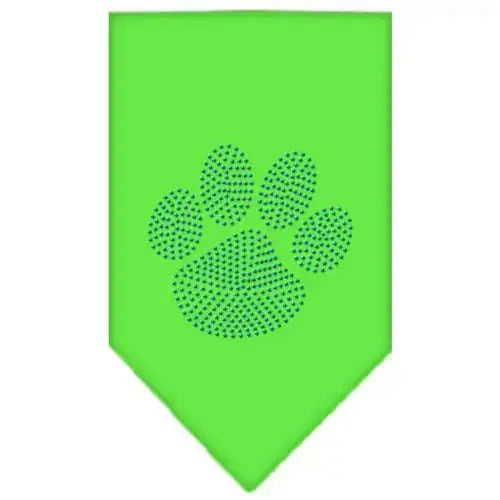 Paw-Blue-Rhinestone-Bandana-Lime-Green-Small-GreatEagleInc-319127972