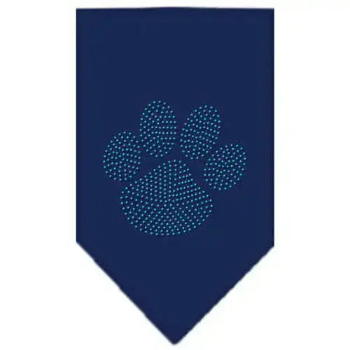 Paw-Blue-Rhinestone-Bandana-Navy-Blue-Small-GreatEagleInc-333789257