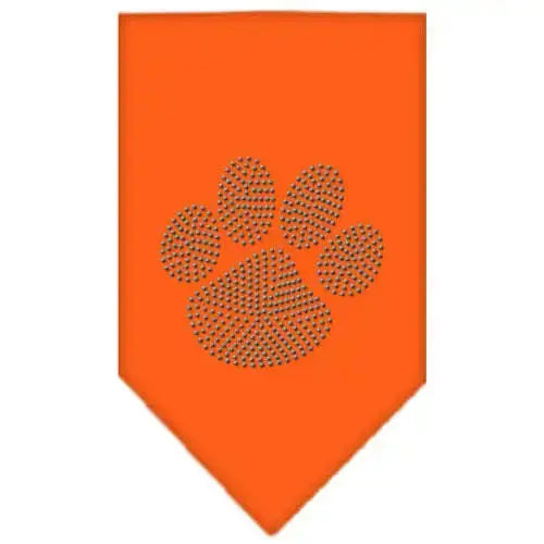 Paw-Blue-Rhinestone-Bandana-Orange-Large-GreatEagleInc-319128919