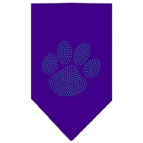 Paw-Blue-Rhinestone-Bandana-Purple-Small-GreatEagleInc-333789138