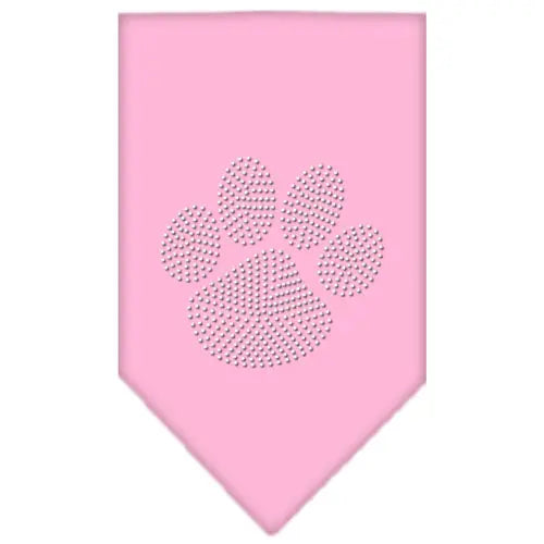 Paw Clear Rhinestone Bandana Light Pink Small Default Title