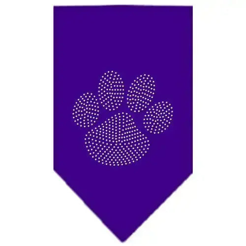 Paw-Clear-Rhinestone-Bandana-Purple-Small-GreatEagleInc-319126773