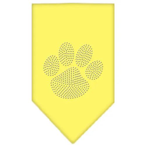 Paw Clear Rhinestone Bandana Yellow Large Default Title