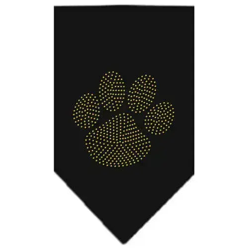 Paw-Gold-Rhinestone-Bandana-Black-Small-GreatEagleInc-319125338