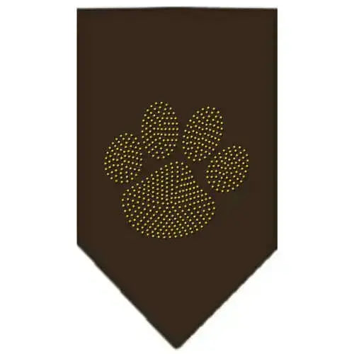 Paw-Gold-Rhinestone-Bandana-Cocoa-Small-GreatEagleInc-319125271