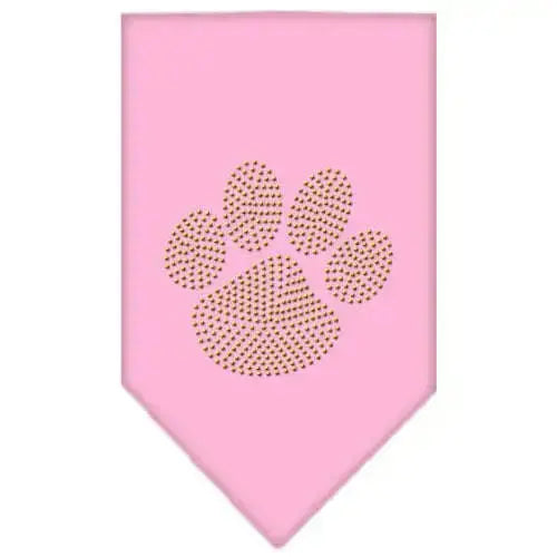 Paw-Gold-Rhinestone-Bandana-Light-Pink-Large-GreatEagleInc-333788655