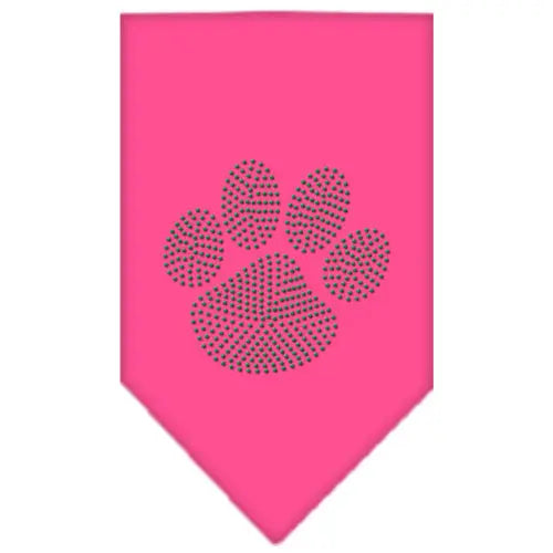 Paw Green Rhinestone Bandana Bright Pink Large Default Title