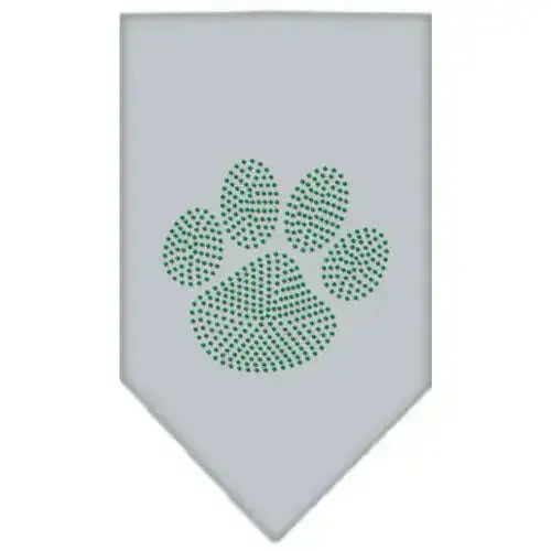 Paw-Green-Rhinestone-Bandana-Grey-Large-GreatEagleInc-318556367