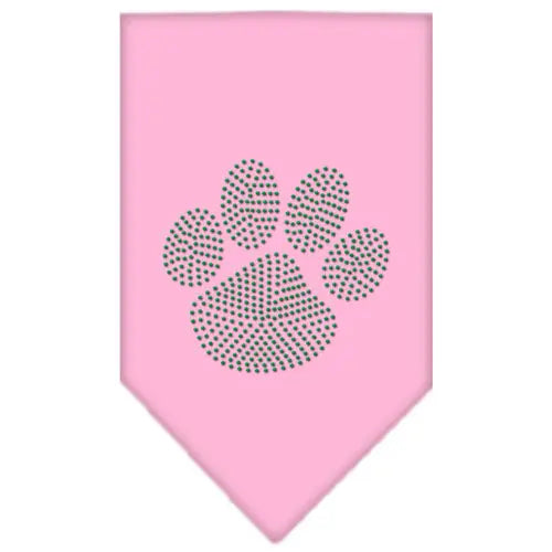 Paw Green Rhinestone Bandana Light Pink Large Default Title