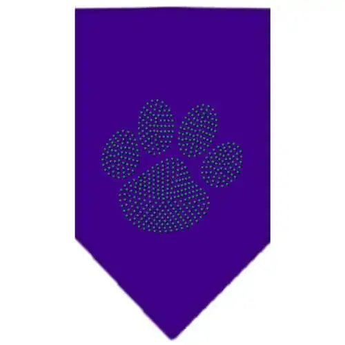 Paw-Green-Rhinestone-Bandana-Purple-Large-GreatEagleInc-319124260