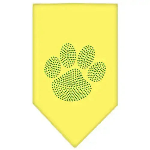 Paw-Green-Rhinestone-Bandana-Yellow-Large-GreatEagleInc-319124017