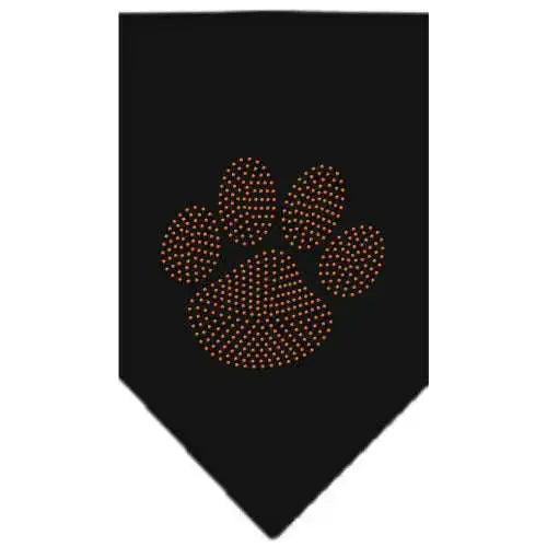 Paw-Orange-Rhinestone-Bandana-Black-Small-GreatEagleInc-319122664